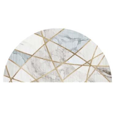 Imagem de TOUSSE Tapete redondo, tapete lavável, antiderrapante, tapetes para sala de estar, tapetes para quarto, tapete circular, tapetes vintage boho, pilha baixa, macio (flor 07,80 x 160 cm)