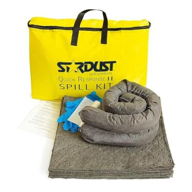 Imagem de STARDUST Super Absorbent Stardust Spill Products D715 Quick Response Ii Spill Kit Inclui Mochila Amarela, 15 Almofadas Absorventes Universais, 2 Meias Absorventes Universais 3"X4', 4 Sacos Descartávei