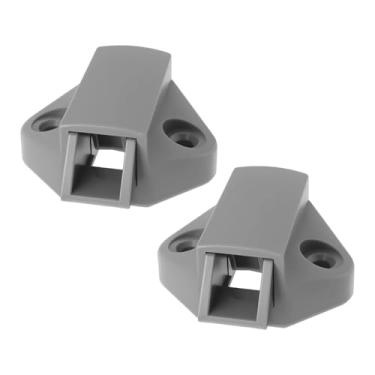 Imagem de The Lord of the Tools 2 maçanetas cinzentas de porta de armário, base de nylon, meia lua, puxador de trava, base de trava, base de trava, trava, para carro, trailer, barco, gavetas, armários