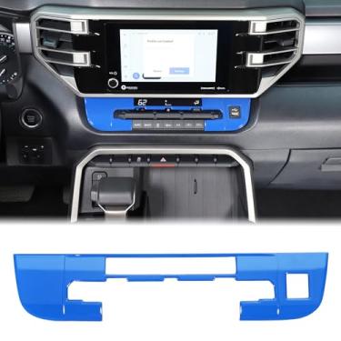 Imagem de Capa de acabamento de controle climático de ar condicionado para carro Toyot@a Tundra/Sequoia 2022-2025 Controle central de caminhão botão de controle climático capa de painel de ajuste modo de ar