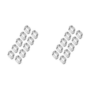 Imagem de 10 Peças de Ferro Banhado a Zinco Galvanizado Dois Prendedores de Braçadeira de Mangueira de Orelha, Braçadeiras para Tubo de Gasolina Fule