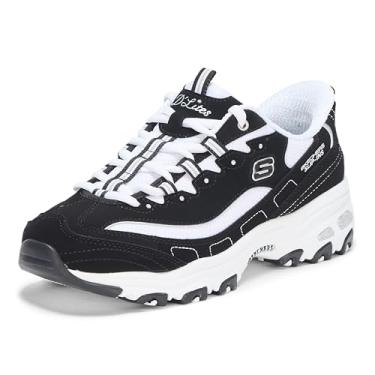 Imagem de Skechers Tênis feminino D'Lites Fan Girl Hands Free Slip-ins, Preto/branco, 39