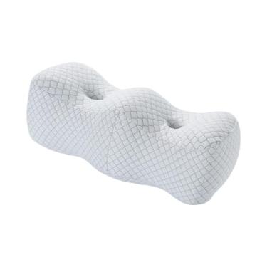 Imagem de IEUDNS Travesseiro de espuma de memória para pernas, ergonômico, respirável, elevação de pés, travesseiro para escritório, quarto, dormir, relaxante, Branco
