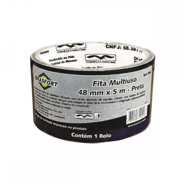 Imagem de Fita Silver Tape Brasfort Multiuso 48 X 5M Preta 7646, Preto