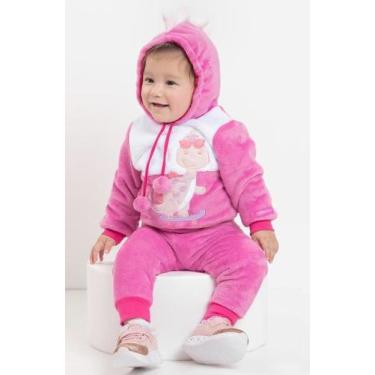 Imagem de Conjunto Bebê Menina Pelo Bordado Inverno Lessa Kids B8899, Tutti, Fru