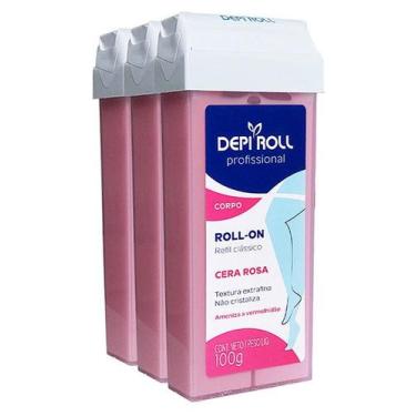 Imagem de Depilatorio Depiroll RollOn 100g Rosa  Kit Com 3 Un - Depi Roll