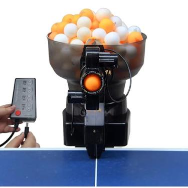 Imagem de Robô de Ping Pong Máquina de Treinamento Automático Bolas de Tênis de Mesa Alimentador Servindo Lançador Arremessador Máquinas de Arremesso para Casa Escola Prática