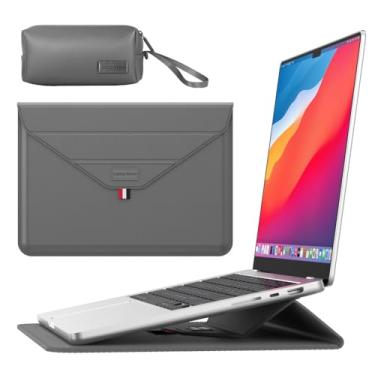 Imagem de Capa para laptop de 13 polegadas com suporte ajustável, resistente para MacBook Pro de 13 polegadas e MacBook Air, XPS 13 e outros notebooks de 13-14 polegadas (Cinza-2)