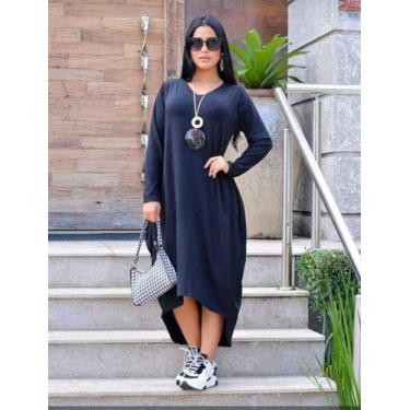 Imagem de Vestido Mullet Manga Longa - nascimentomodas2020, Preto, M