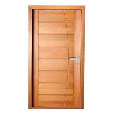 Imagem de Porta Completa BBB Frisada em Arco 92x210cm em Madeira Maciça Tauari -