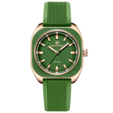 Imagem de Relógio Feminino De Quartzo Casual Com Pulseira De Silicone Impermeavel 3atm Verde