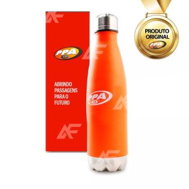 Imagem de Garrafa Térmica Inox 500ml Personalizada Ppa Laranja