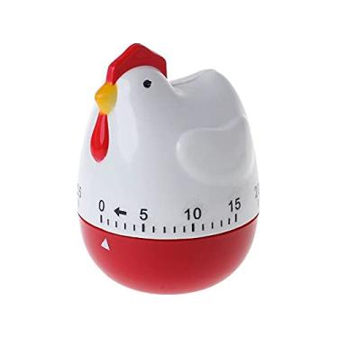 Imagem de Cronômetro de cozinha bonito em forma de galinha, relógio de contagem regressiva, ferramenta de lembrete de alarme, decoração de casa