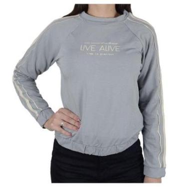 Imagem de Blusa Feminina Olho Fatal ML Moletinho Cinza Fossil - 60178-Feminino