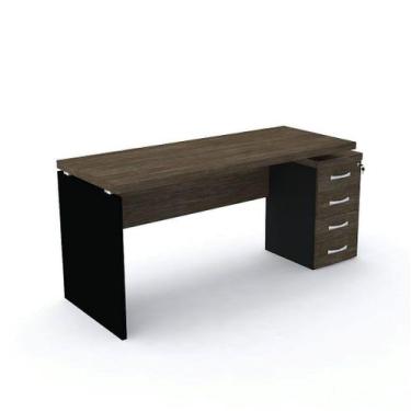 Imagem de Mesa Gerência Com Pé Gaveteiro 04 Gavetas PE 40 Pandin 1,64 x 0,60 M E