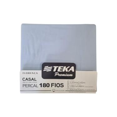 Imagem de Jogo de Cama 4 Pçs Teka Premium 100% Algodão Percal (AZUL, CASAL - 180 FIOS)