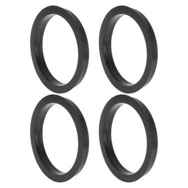 Imagem de INFINAUTO Anéis centralizados de cubo de roda de carro de 79,6 mm a 68,1 mm rodas de policarbonato preto eixo central amortecedor Hubrings 4 peças
