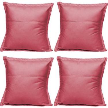 Imagem de Kit 4 Almofadas Cheias para sofá Sala Quarto decorativa 42,5x42,5 Sued