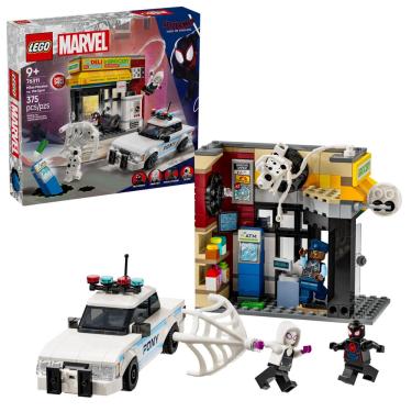Imagem de Conjunto de brinquedos de construção lego Marvel Spider-Verse Miles Morales vs The Spot com 4 minifiguras 76311