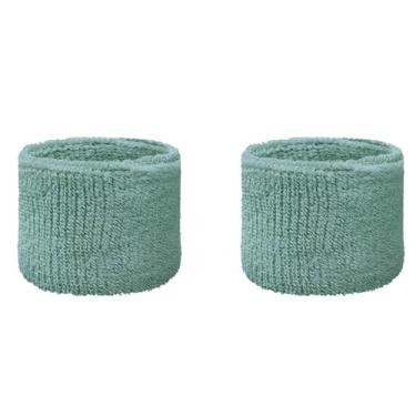 Imagem de Couver Pulseira de moletom juvenil de algodão azul celeste de 7,6 cm para esportes e mais, 1 par