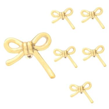Imagem de Indian Shelf 6 maçanetas de gaveta de laço dourado de alumínio para armário de cozinha, amarrar, porta de berçário, puxadores decorativos de cômoda infantil, puxadores premium vintage
