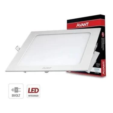 Imagem de Plafon Painel Pop Led Embutir Avant Quadrado 18w Branco 6500