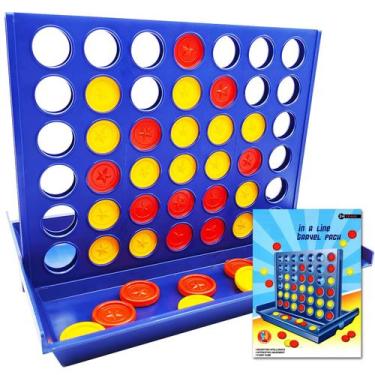 Imagem de Jogo de Tabuleiro Pup Go 4 em Linha - Com 6 Discos de Reposição (3 a 8