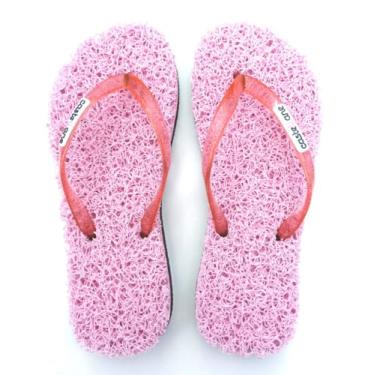 Imagem de Chinelo Casual Conforto Sola Preta de Capacho Castellane Feminino (Rosa Bebe, BR, Adulto, Faixa Numérico, 35, 36)