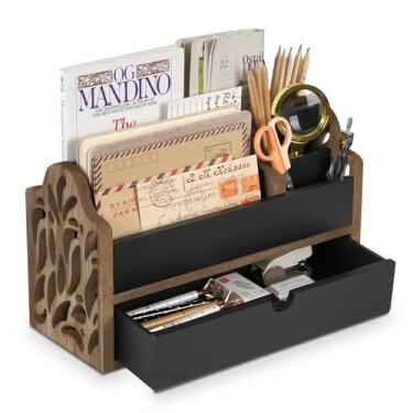 Imagem de Organizador de mesa de escritório, armazenamento de mesa para casa e escritório