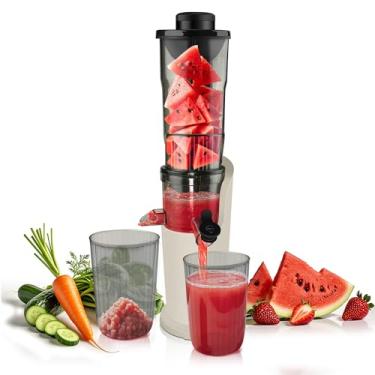 Imagem de Hobsir hob Máquinas De Suco Hobsir, Espremedor A Frio De 3,1 Polegadas, Espremedores Lentos De Mastigação, Espremedor Para Vegetais E Frutas, Espremedores Fáceis De Limpar, Alto Rendimento De Suco,