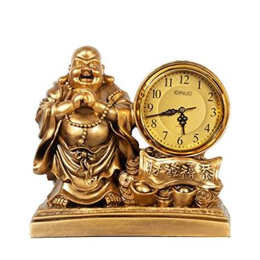 Imagem de Relógio de mesa vintage relógio de mesa estilo chinês relógio de mesa de latão doméstico relógio de mesa sala de estar quarto decoração de mesa ornamento da sorte relógio de mesa relógios de cornija