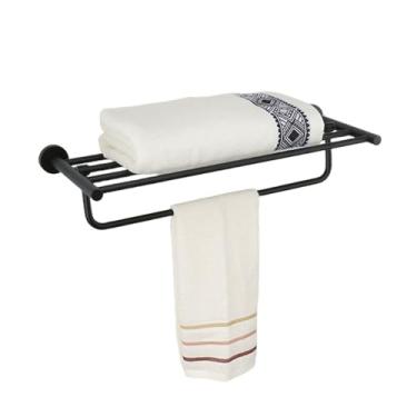Imagem de Acessórios de banheiro de aço inoxidável, toalheiro preto fosco, suporte de papel higiênico, gancho de barra de toalha, conjunto de ferragens de vaso sanitário, suporte de papel (rack de cordel)