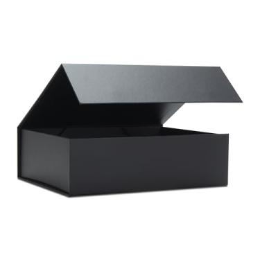 Imagem de YACEYACE Caixa de presente branca a granel, 1 caixa de presente pequena a granel, caixas de presente magnéticas brancas, caixa de presente magnética para embrulho de presentes, 23 x 17 x 7 cm