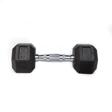 Imagem de Halter Sextavado Emborrachado 5Kg - Vigfit Sports