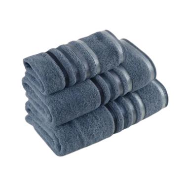 Imagem de Jogo Toalhas de Banho 3 peças Lumina Unika Karsten Azul Sereno Fio Penteado