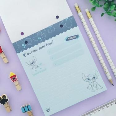 Imagem de Refil 80 folhas para caderno ou fichário Argolado Stitch 2 furos - DAC