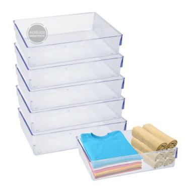 Imagem de Kit 6 Organizador Roupas Closet Armário Acessórios Biquínis Meias - Pl