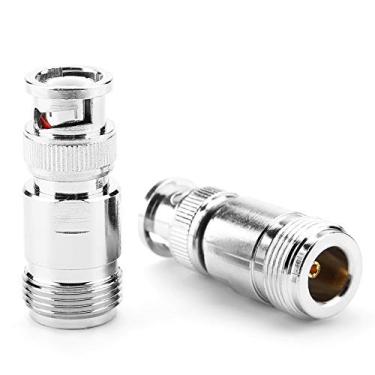 Imagem de 2pcs Tipo N Fêmea BNC Masculino RF Conector Coaxial Adaptador Teste Conversor 50g / 1.8oz 0-6Ghz Frequência Bandwidth Alta Confiabilidade