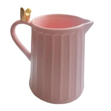 Imagem de Leiteira De Ceramica Colibri Rosa 180ml Pequena Premium Wolff