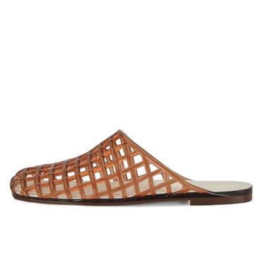 Imagem de GTBINGGO Jelly Shoes for Women Slip on Jelly Mesh Slides Confortável Fechado Jelly Flats Sandálias Jelly Summer Beach Pantufas, Marrom, 40