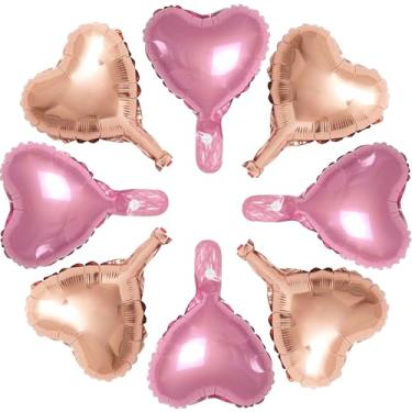 Imagem de Fezava 60 Peças De Balões Em Formato Coração 10 Polegadas, Rosa, Champanhe, Dourado, Folha Mylar, Decoração Para Mulheres E Meninas, Dia Dos Namorados, Aniversário, Casamento, Pedido Despedida Solte