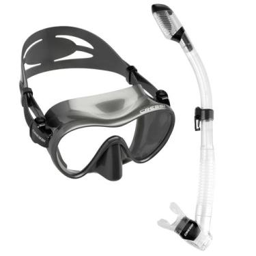 Imagem de Kit de Mergulho Máscara+Respirador Cressi Frameless + Supernova Dry, C