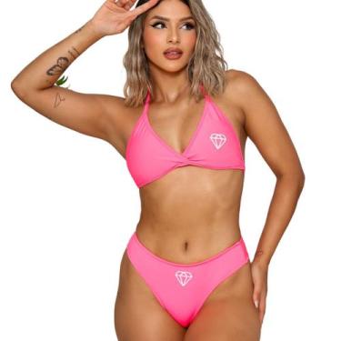 Imagem de Conjunto de Biquíni Asa Delta com Short Suplex Tecido Premium Preto Ta