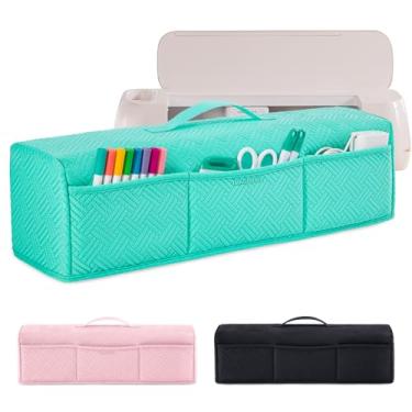 Imagem de IMAGINING Capa protetora contra poeira acolchoada elástica e lavável compatível com Cricut Maker 3, Maker 4, Explore Air 2, Explore 3, Explore 4 máquinas – com bolsos para acessórios e fornecedores