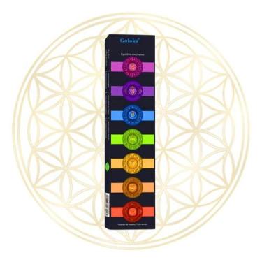 Imagem de Incenso Goloka Indiano Vareta Linha BLACK, Chakra