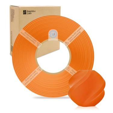 Imagem de Filamento de refil básico PLA 1,75 mm de alta velocidade, fácil de imprimir, ecológico com RFID para Bambu Lab X1, X1C, P1S, P1P, A1, A1 MINI AMS 1KG (2,2 lbs) Exclui carretel +/- 0,03 mm (laranja