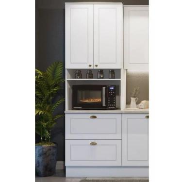 Imagem de Torre Quente de 1 Forno 2 Portas 2 Gavetas Emily Henn - Branco Fosco/C