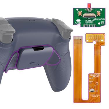 Imagem de eXtremeRate Kit De Remapeamento Programável Com Empunhadura Emborrachada Prata Esterlina Para Controle Ps5, Modelos Bdm-030, 040 E 050, Placa Atualização Botões Da Parte Traseira Redesenhados