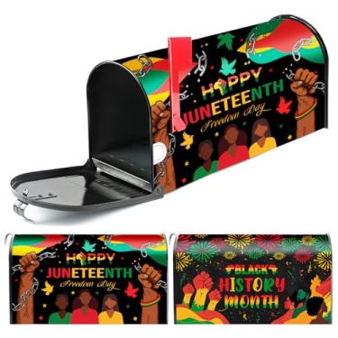 Imagem de FIONUPI 2 Peças 18 X 21" Capas Magnéticas Para Caixa De Correio Juneteenth Tamanho Padrão Afro-Americano À Prova D'Água Jardim, Quintal Boas-Vindas, Decoração O Mês Da História Negra