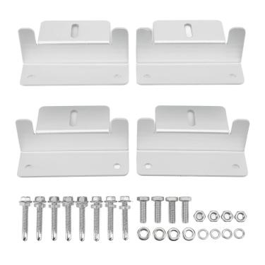 Imagem de Painel solar Montagem Z Kit de suporte durável Durável Liga de alumínio pesada universal Conjunto de liga de iate RV Instalação do de energia solar de teto plano 4pcs com